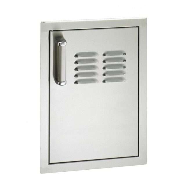 Fire Magic Premium Flush 14-Inch Right-Hinged Soft Close Louvered Single Access Door With Propane Tank Storage - 53820SC-T-1-600x600