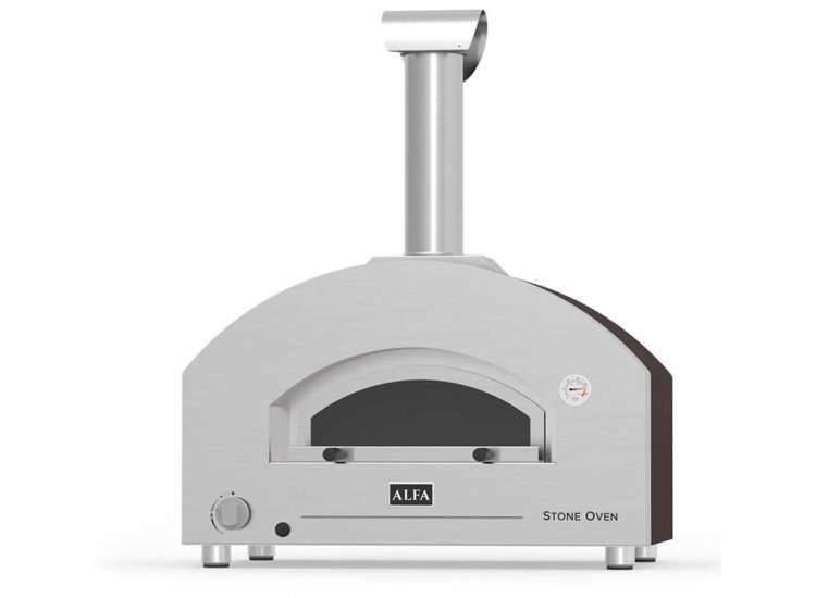 Alfa Stone Oven Medium 27-Inch Outdoor Countertop Natural Gas Pizza Oven W/ Propane Conversion Kit - Copper - FXSTONE-M