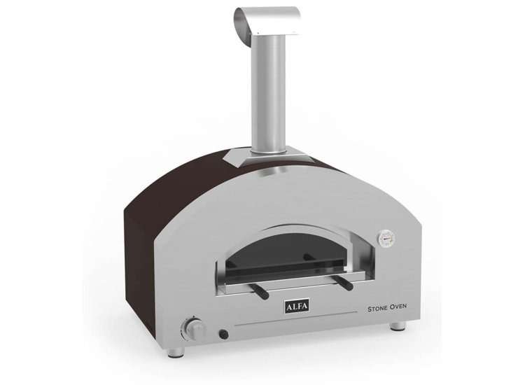 Alfa Stone Oven Medium 27-Inch Outdoor Countertop Natural Gas Pizza Oven W/ Propane Conversion Kit - Copper - FXSTONE-M
