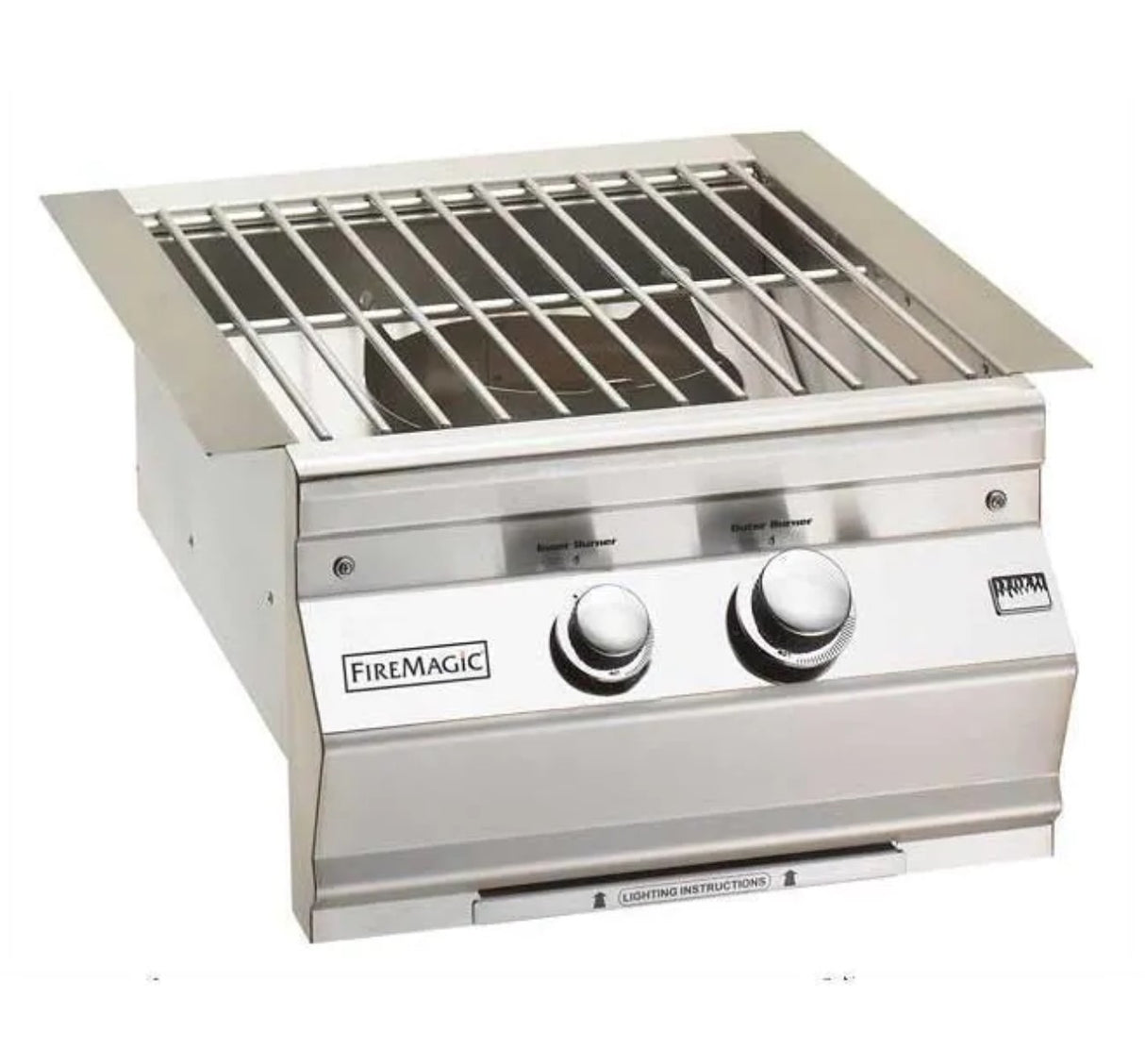 Fire Magic Aurora Built-In Natural Gas Power Burner With Stainless Steel Grid 19-7B1N-0