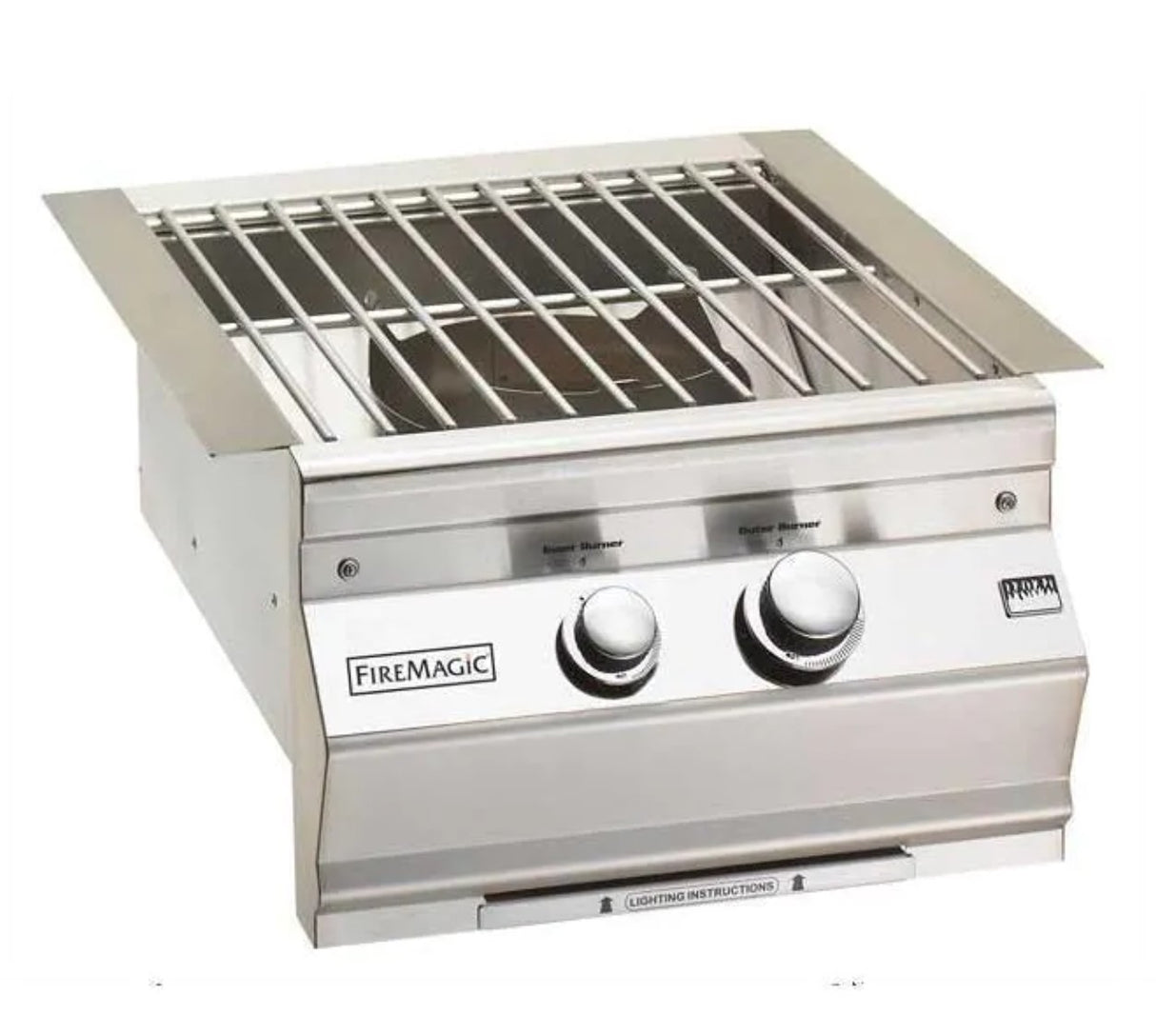 Fire Magic Classic Built-In Natural Gas Power Burner With Stainless Steel Grid 19-KB1N-0