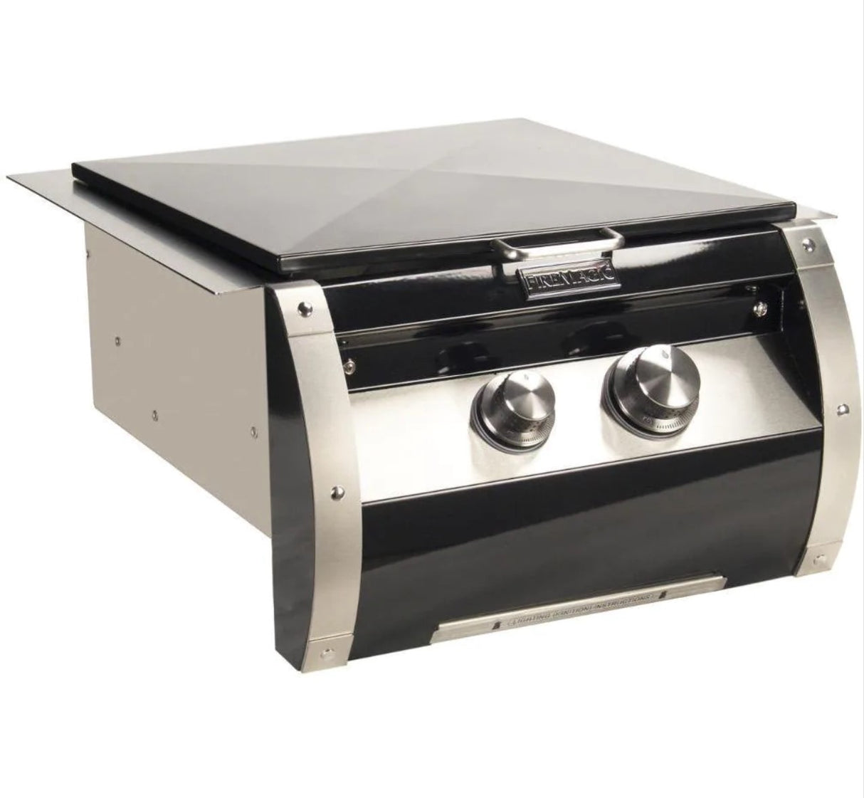 Fire Magic Echelon Black Diamond Built-In Natural Gas Power Burner With Porcelain Coated Cast Iron Grid 19-H5B2N-0