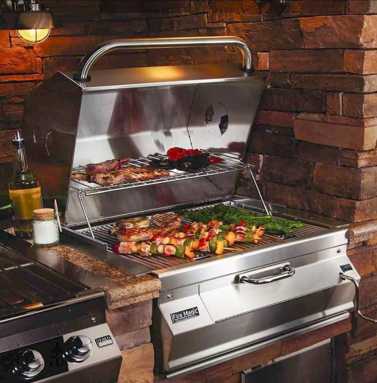 Fire Magic Legacy 30-Inch Built-In Smoker Charcoal Grill 14SC01CA Front