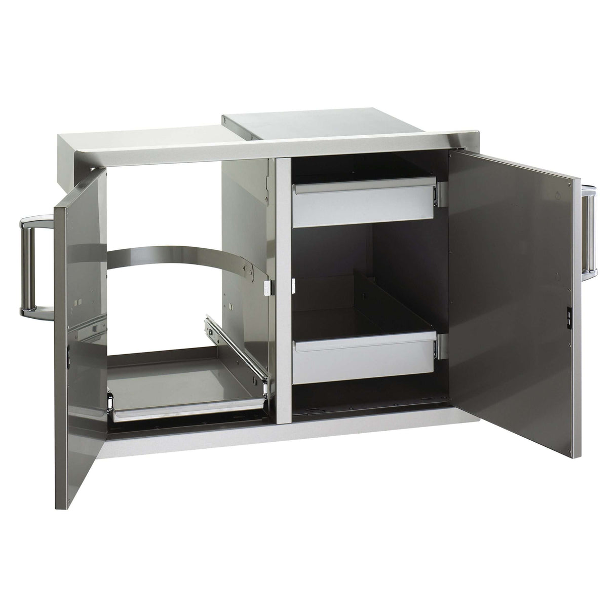 Fire Magic Premium Flush 30-Inch Double Access Door With Drawers And Propane Tank Storage With Soft Close - 53930SC-12T