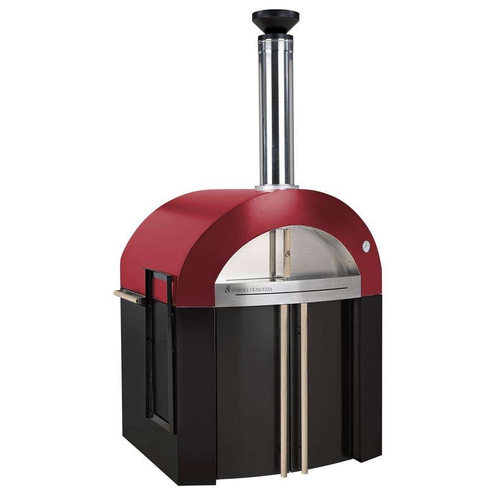 Forno Venetzia Bellagio 300 44-Inch Outdoor Wood-Fired Pizza Oven - Red