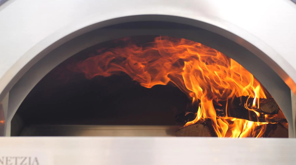 Forno Venetzia Pronto 200 33-Inch Countertop Outdoor Wood-Fired Pizza Oven - Red