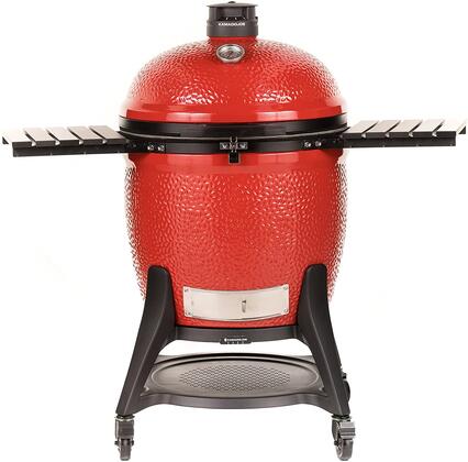 Kamado Joe Big Joe III 24-inch Standalone Charcoal Grill in Red, Grill Gripper, and Ash Tool - KJ15040821