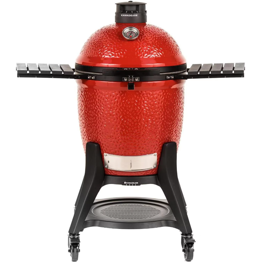 Kamado Joe Classic III Bundle w KJ1504091 Grill, Cart, Cover, DoJoe & 2 Bags Lump Charcoal + 1 Box Firestarter - CLASSIC3PKG1