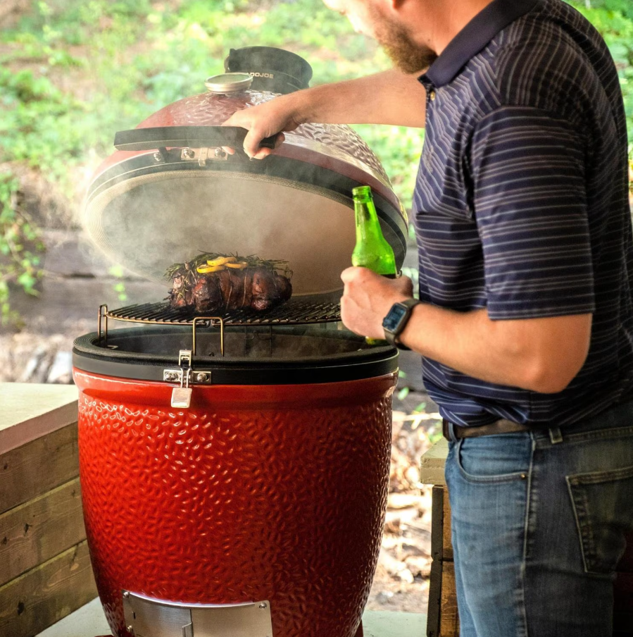 Kamado Joe Classic Joe III Standalone 18-inch Charcoal Grill in Red, Grill Gripper, and Ash Tool - KJ15040721 size