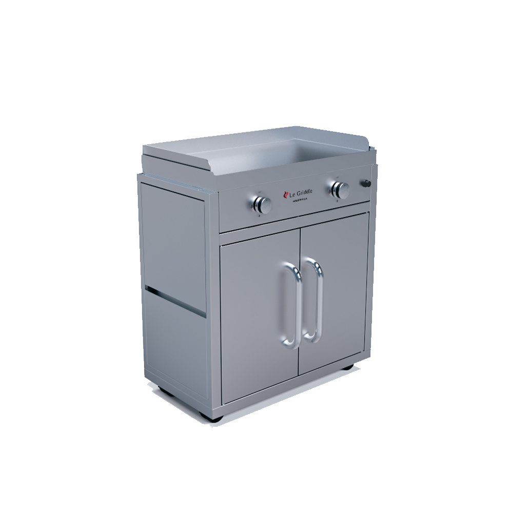 Le Griddle The Ranch Hand Freestanding Gas Griddle - GFE75 CK side shelves closed