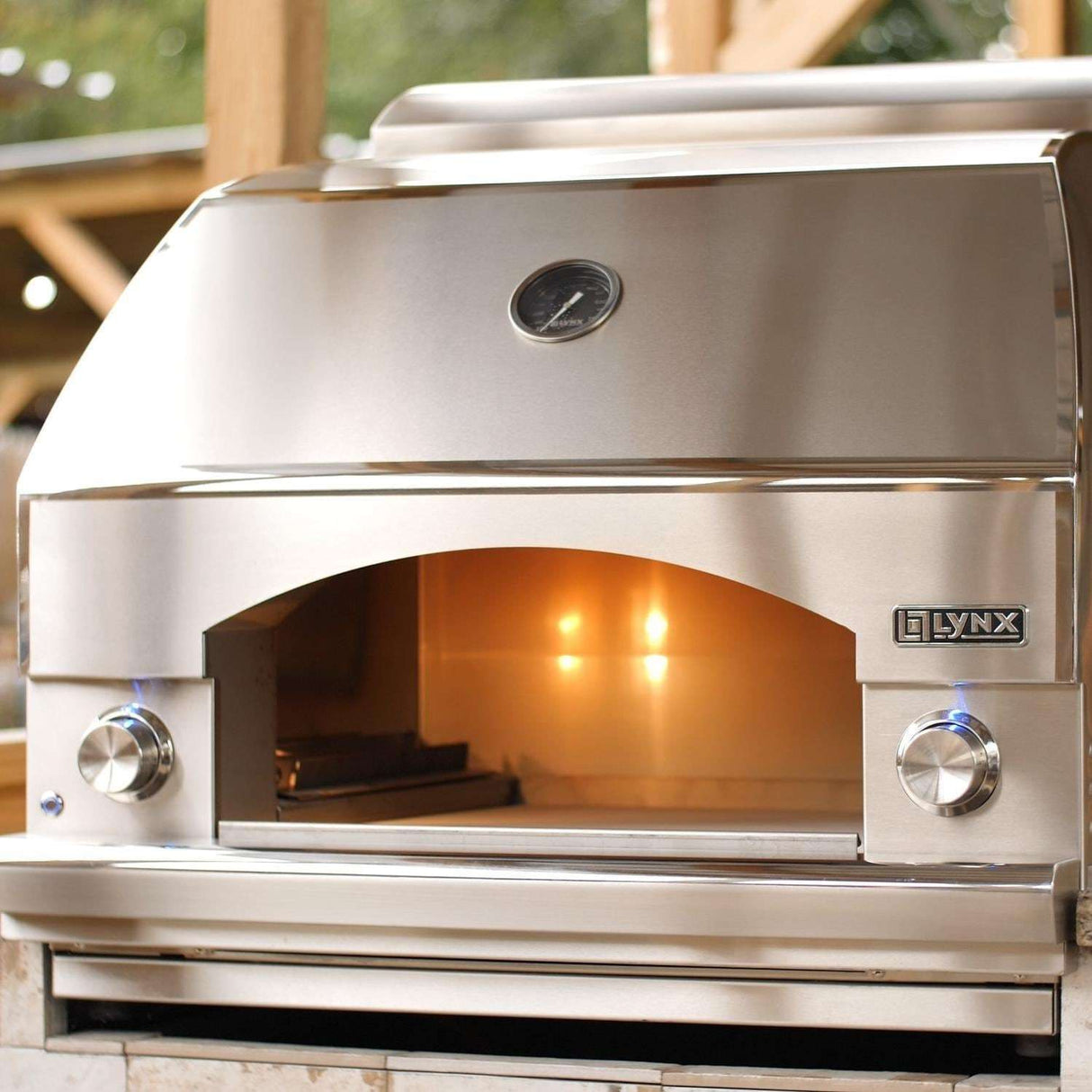 Lynx Professional Napoli 30-Inch Natural Gas Outdoor Pizza Oven On Mobile Kitchen Cart - LPZAF-NG 1