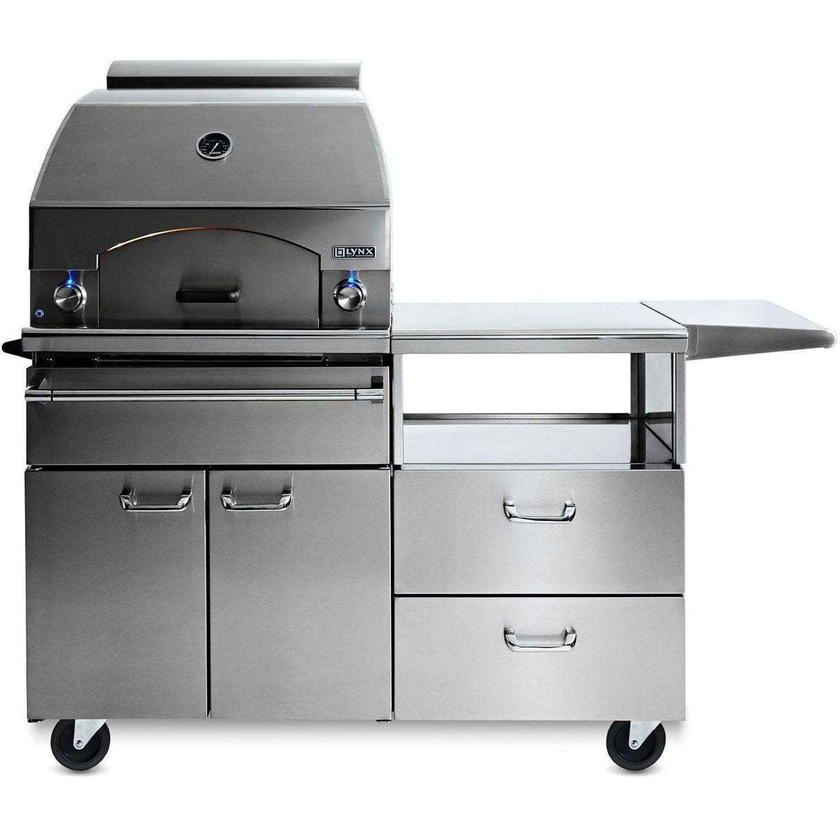 Lynx Professional Napoli 30-Inch Propane Outdoor Pizza Oven On Mobile Kitchen Cart - LPZAF-LP2