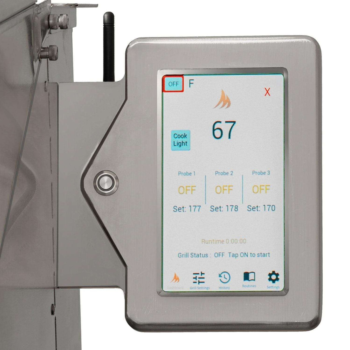 Memphis Grills Pro ITC3 Wi-Fi Monitored 28-Inch 304 Stainless Steel Pellet Grill - VG0001S interface