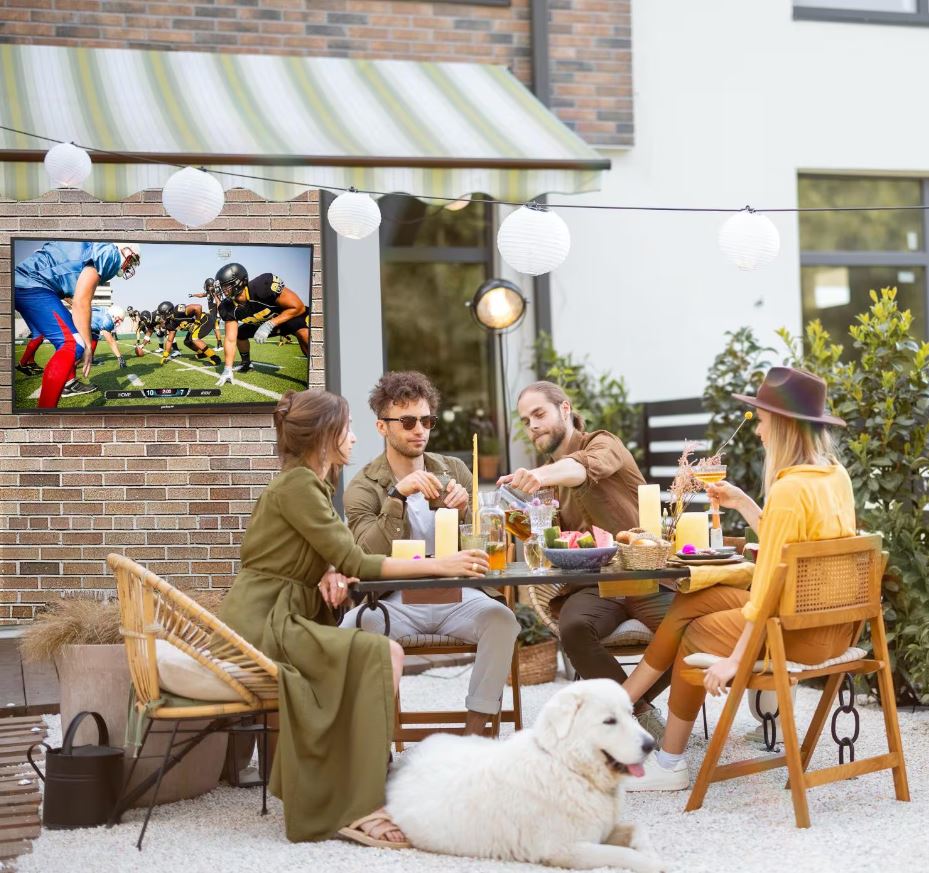 Peerless-AV Neptune 65 inch Partial Sun 4K UHD LCD Outdoor Smart TV - WPTV653 backyard use