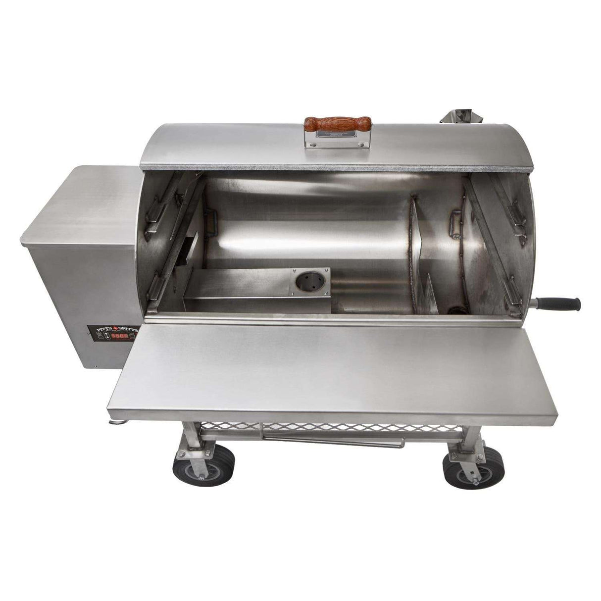 Pitts & Spitts Maverick 1250 Pellet Grill - Stainless Steel - P-MAV1250SS open grill
