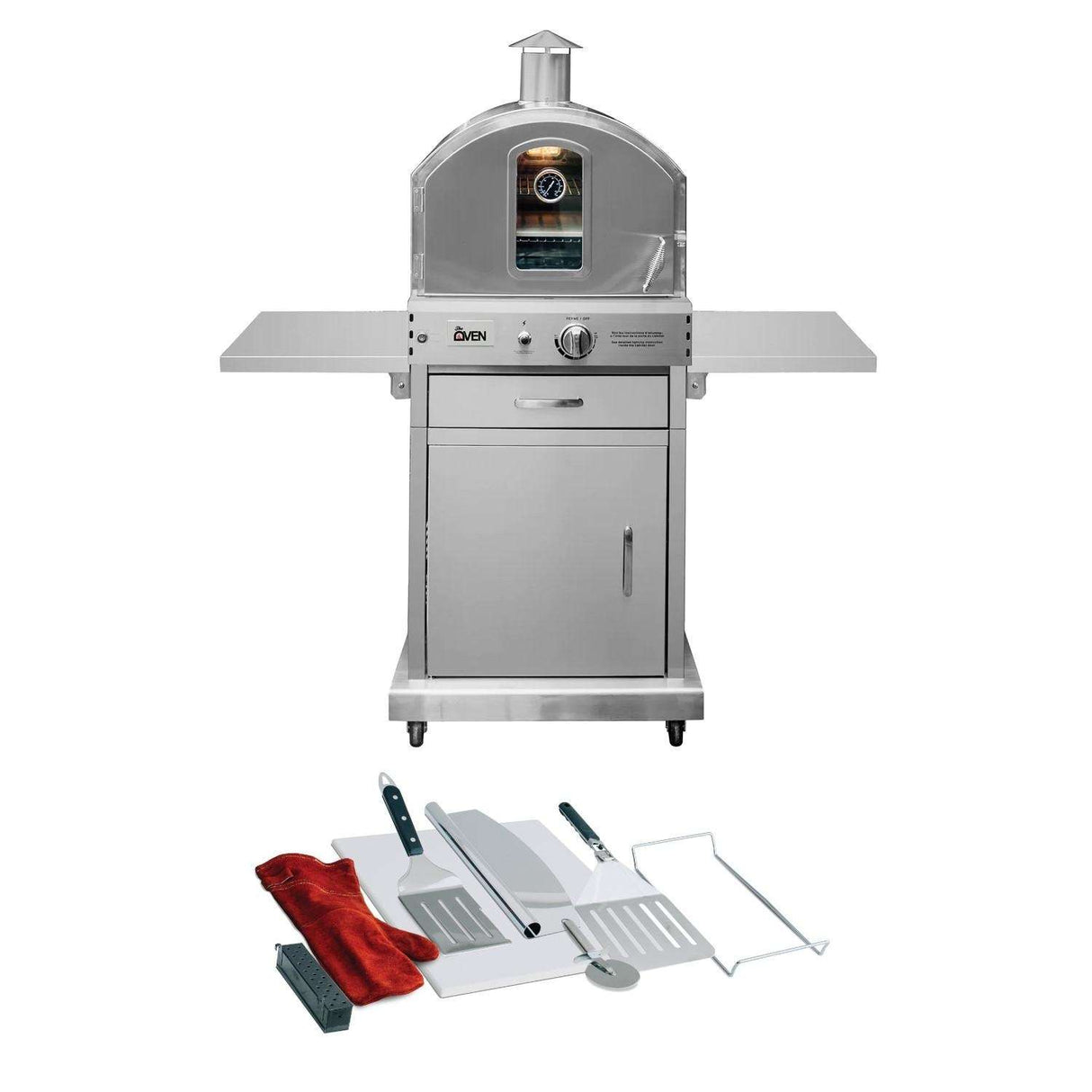 Summerset Freestanding Natural Gas Pizza Oven w/ Accessory Kit - SS-OVFS-NG-2PC-PROMO