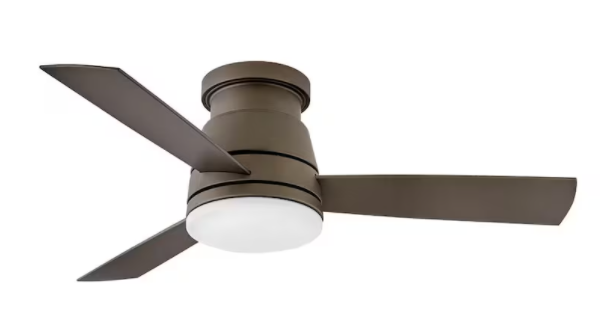 Hinkley Lighting Trey 44 Inch Indoor / Outdoor Ceiling Fan W/ LED Lighting - Metallic Matte Bronze - 902744FMM-LWD
