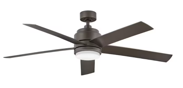 Hinkley Lighting Tier 54 Inch Indoor / Outdoor Ceiling Fan W/ LED Lighting - Metallic Matte Bronze - 902054FMM-LWA