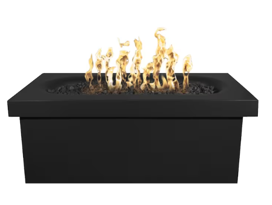 Top Fires by The Outdoor Plus Ramona 60-Inch Propane Fire Table - Black Concrete - Match Light