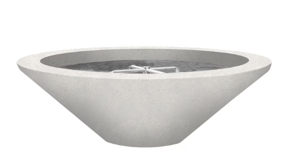 Lakeview Ironwood 48-Inch Propane Gas Round Fire Bowl - Ultra White - SCPH-419-5LP