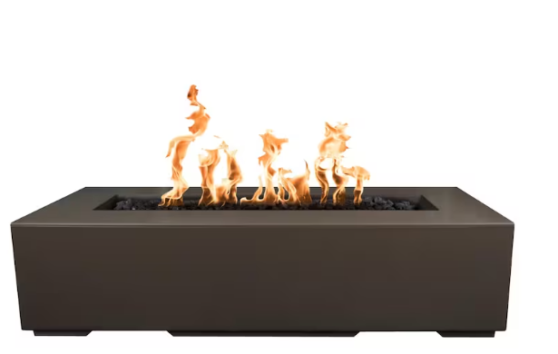 Top Fires by The Outdoor Plus Regal 48-Inch Propane Fire Pit - Chocolate Concrete - Match Light