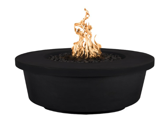 Top Fires by The Outdoor Plus Tempe 48-Inch Propane Fire Pit - Black Concrete - Match Light- OPT-TEM48-BLK-LP