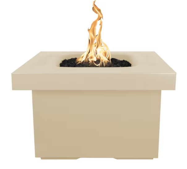 Top Fires by The Outdoor Plus Ramona 36-Inch Propane Fire Table - Vanilla Concrete - Match Light