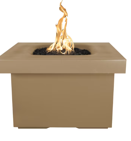 Top Fires by The Outdoor Plus Ramona 36-Inch Propane Fire Table - Brown Concrete - Match Light- OPT-RMNSQ36-BRN-LP
