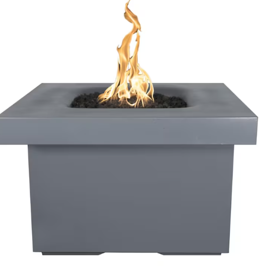 Top Fires by The Outdoor Plus Ramona 36-Inch Propane Fire Table - Gray Concrete - Match Light- OPT-RMNSQ36-GRY-LP - 2023-07-26T000757.684