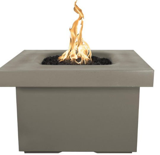 Top Fires by The Outdoor Plus Ramona 36-Inch Propane Fire Table - Ash Concrete - Match Light- OPT-RMNSQ36-ASH-LP