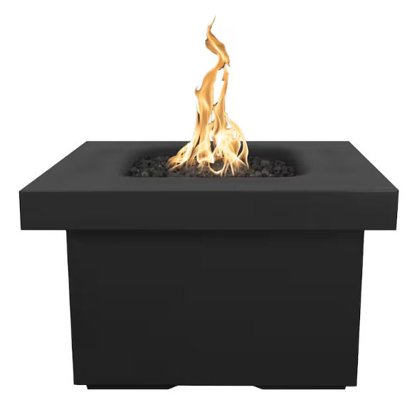 Top Fires by The Outdoor Plus Ramona 36-Inch Propane Fire Table - Black Concrete - Match Light- OPT-RMNSQ36-BLK-LP