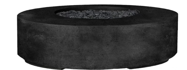 Lakeview Stoneview 80-Inch Round Liquid Propane Gas Fire Pit - Ebony - SCPH-460-2LP