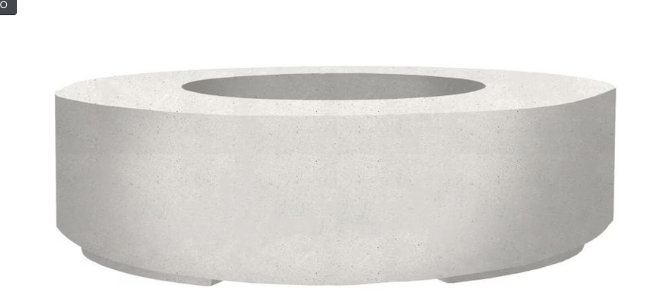 Lakeview Stoneview 80-Inch Round Liquid Propane Gas Fire Pit - Ultra White - SCPH-460-5LP