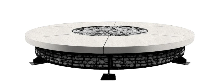 Lakeview Pine Valley 89 89-Inch Natural Gas Fire Pit Table - Ultra White - SCPH-Pine Valley8FTD-5