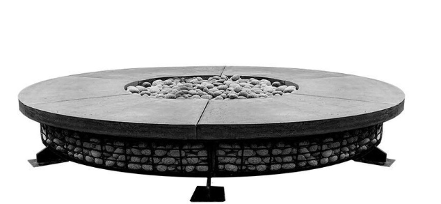 Lakeview Pine Valley 89 89-Inch Natural Gas Fire Pit Table - Pewter - SCPH-Pine Valley8FTD-4