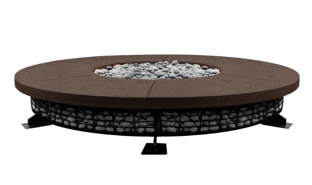 Lakeview Pine Valley 89 89-Inch Natural Gas Fire Pit Table - Cafe - SCPH-Pine Valley8FTD-1
