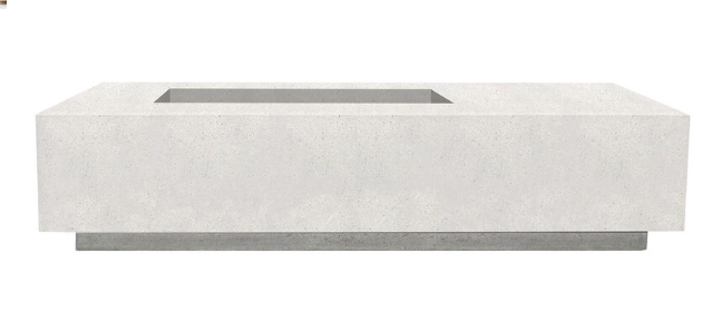 Lakeview Cascata Bay 5 80-Inch Propane Gas Rectangular Fire Pit Table - Ultra White - SCPH-409-5LP