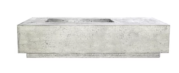 Lakeview Cascata Bay 5 80-Inch Propane Gas Rectangular Fire Pit Table - Natural - SCPH-409-3LP