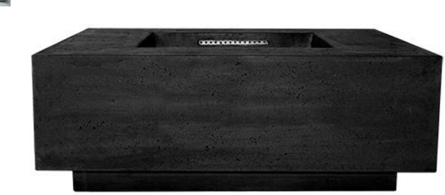 Lakeview Cascata Bay 3 48-Inch Propane Gas Rectangular Fire Pit Table - Ebony - SCPH-407-2LP