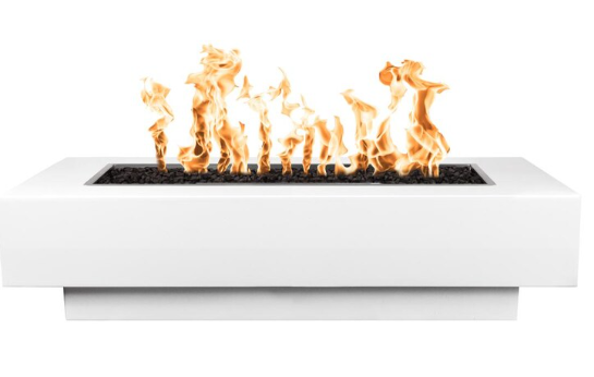 Top Fires by The Outdoor Plus Coronado 48-Inch Propane Fire Pit - White Powder Coat Steel - Match Light- OPT-CORPC48-WHT-LP