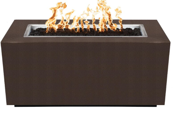 Top Fires by The Outdoor Plus Pismo 48-Inch Propane Fire Pit - Copper Vein Powder Coat Steel - Match Light- OPT-R4824PCR-CPV-LP
