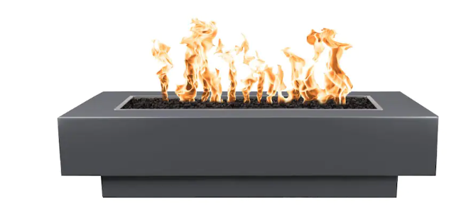Top Fires by The Outdoor Plus Coronado 48-Inch Propane Fire Pit - Gray Powder Coat Steel - Match Light - OPT-CORPC48-GRY-LP