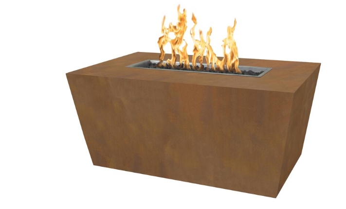 ScreensTop Fires by The Outdoor Plus Mesa 48-Inch Propane Fire Pit - Corten Steel - Match Light - OPT-CSTT4824-LPhot - 2023-07-27T020117.009