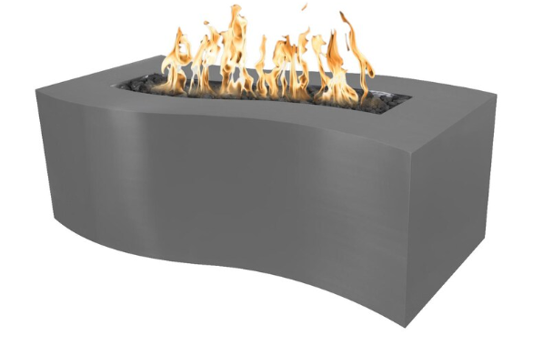 Top Fires by The Outdoor Plus Billow 60-Inch Propane Fire Pit - Gray Powder Coat Steel - Match Light - OPT-BLWPC60-GRY-LP