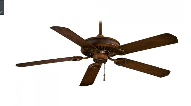 Minka-Aire Sundowner 54-Inch 5-Blade Ceiling Fan in Mossoro Walnut Finish W/ Mossoro Walnut Blades - F589-MW