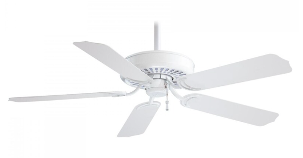 Minka-Aire Sundance 52-Inch 5-Blade Ceiling Fan in White Finish W/ White All Weather Blades - F571-WH