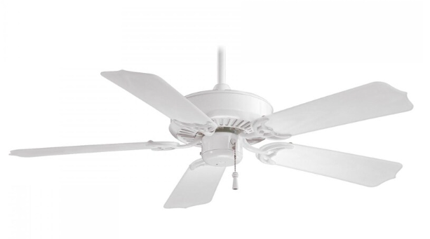 Minka-Aire Sundance 42-Inch 5-Blade Ceiling Fan in White Finish W/ White All Weather Blades - F572-WH