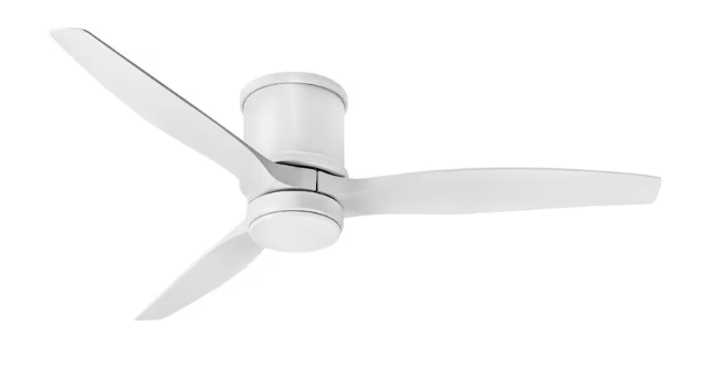 Hinkley Lighting Hover Flush 52-Inch LED Indoor / Outdoor Ceiling Fan - Matte White - 900852FMW-LWD
