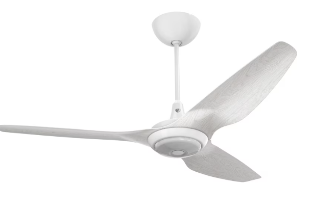 60-Inch Haiku Ceiling Fan Universal Mount W/12-Inch Downrod & Downlight White/Driftwood by Big Ass Fans - MK-HK4-052506A259F772G10I12S2