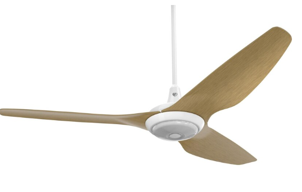 60-Inch Haiku Ceiling Fan Universal Mount W/32-Inch Downrod & Downlight White/Caramel by Big Ass Fans - MK-HK4-052506A259F504G10I32S2